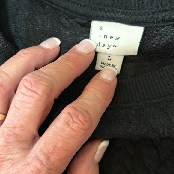 A New day elastic waist quilted sweatshirt szL - Picture 8 of 15